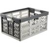 Caja Plegable Robusca Con Asas Plástico Keeeper Lea 54 X 37 X 28cm 45l