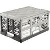 Robusta Caja Plegable Con Asas Suaves, 54 X 37 X 28 Cm, 45 L, Ben, Gris Claro