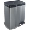 Cubo De Basura Con 2 Compartimentos, 7 L + 15 L, Gunnar, Plateado