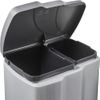 Cubo De Basura Con 2 Compartimentos, 7 L + 15 L, Gunnar, Plateado