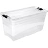 Cubo De Almacenaje Con Tapa Plástico Keeeper Cornelia 83l Transparente