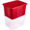 Caja De Almacenaje Apilable Plástico Keeeper Emil 44,5x 34,5 X 27cm 30l