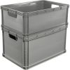 Caja De Almacenaje Plástico Keeeper Robert 60x40x22 Cm 45l Gris Claro