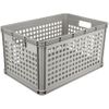 Caja De Almacenaje Plástico Keeeper Robert 60x40x32 Cm 64l Gris Claro