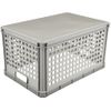 Caja De Almacenaje Plástico Keeeper Robert 60x40x32 Cm 64l Gris Claro