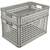 Caja De Almacenaje Plástico Keeeper Robert 60x40x32 Cm 64l Gris Claro