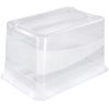 Cubo De Almacenaje Con Tapa, Plástico, Transparente, 52 L