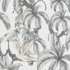 Topchic Papel De Pared Monkey Jungle Leaves Gris Y Negro Noordwand