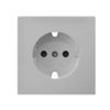 Tapa De Enchufe Schuko Platino Metalizado Siemens Delta Style 5uh12724pm