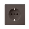 Tapa De Enchufe Schuko Chocolate Siemens Delta Style 5uh12724ch