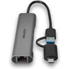 Lindy 43379 Hub De Interfaz Usb 3.2 Gen 1 (3.1 Gen 1) Type-a + Type-c 5000 Mbit/s Gris