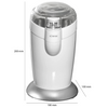 Molinillo Café Eléctrico, Especias, Semillas, 40 G Café 20 Tazas Café, Cuchillas Acero Inox. Blanco 120w Bomann Ksw 446 Cb