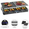 Raclette Grill Con Piedra Natural-parrilla, 8 Personas, Placas Reversibles, Termostato Regulable Negro 1400w Bomann Rg 2279 Cb