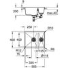 Fregadero De Material Compuesto K500 31648ap0 - 55,5x46 Cm - Granito