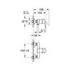 Grohe 23 333 000 Bauedge Grifo Monomando Ducha Cromo