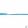 Rotulador Permanente Faber-castell Broadpen Pastel Azul Pastel (10 Unidades)