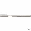 Rotulador Permanente Faber-castell Broadpen Pastel Gris (10 Unidades)