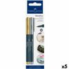 Set De Rotuladores Faber-castell Creative Studio Metallics Dorado Metal (5 Unidades)