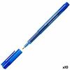 Rotuladores Faber-castell Broadpen Document 1554 Azul (10 Unidades)