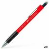 Portaminas Faber-castell Grip 1347 Rojo 0,7 Mm (12 Unidades)