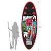 Tabla De Paddle Surf Hinchable Para Niños Diseño Marvel Avengers John 213x71x10 Cm, Negro Y Rojo
