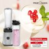 Batidora Vaso Individual Good To Go, Smoothie Maker, 2 Botellas Portátiles 0,6l, Libre Bpa Plata 250w Proficook Sm 1078