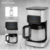 Cafetera De Goteo Programable, 8 - 10 Tazas 1,2 L, Válvula Antigoteo, Mantiene Café Caliente, Lcd 24h Negro/plata 900w Proficook Ka 1191