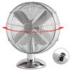 Ventilador De Mesa, Silencioso, Retro, Diámetro Exterior 25cm , 3 Velocidades, Oscilante,  Diseño Vintage, Cuerpo Cromado Metálico Plata 30w Proficare Vl 3062 M