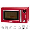 Clatronic Mwg 790 - Microondas Con Grill Retro 20 Litros, 700/1000w, Display Digital, Timer, Color Rojo