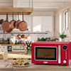 Clatronic Mwg 790 - Microondas Con Grill Retro 20 Litros, 700/1000w, Display Digital, Timer, Color Rojo