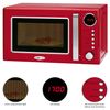 Clatronic Mwg 790 - Microondas Con Grill Retro 20 Litros, 700/1000w, Display Digital, Timer, Color Rojo