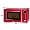 Clatronic Mwg 790 - Microondas Con Grill Retro 20 Litros, 700/1000w, Display Digital, Timer, Color Rojo