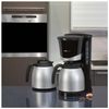 Cafetera De Goteo, 2 Jarras Térmicas, 8 A 10 Tazas 1 L, Filtro Extraíble, Válvula Antigoteo Negro/plata 870w Clatronic Ka 3328