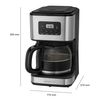 Cafetera De Goteo Programable, 12/14 Tazas 1,5 L, Válvula Antigoteo, Mantiene Caliente, Lcd 24h Negro/plata 900w Clatronic Ka 3642