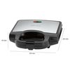 Clatronic St 3628 - Sandwichera Para 2 Sandwiches, Antiadherente, Acero Inoxidable, 750 W