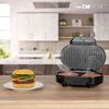 Grill Parrilla Para Hamburguesas, 2 Moldes De 10,5 Cm, Acero Inoxidable, Facil Limpieza Negro/plata 1100w Clatronic Hbm 3696