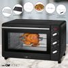 Horno Convección Sobremesa, 30l,  Asador Giratorio Pollos, Grill,  6 Programas, Piedra Para Pizza Negro 1500w Clatronic Mbg 3728