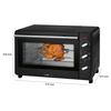 Horno Convección Sobremesa, 30l,  Asador Giratorio Pollos, Grill,  6 Programas, Piedra Para Pizza Negro 1500w Clatronic Mbg 3728