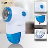 Quitapelusas Eléctrico, Elimina Pelotillas Ropa, Cuchillas Acero Inoxidable, Depósito Extraíble Blanco/azul  Clatronic Tc 3758