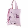 Bolsa De Algodón Rosa 25 X 20 Cm - Unicornio