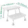 Taburete De Dos Niveles Blanco 150 Kg A0102001 Ridder