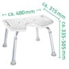 Taburete De Baño Blanco 150 Kg A0050501 Ridder