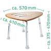 Taburete De Baño De Bambú 150 Kg A00502081 Ridder