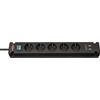 Base Múltiple Brennenstuhl Bremounta 5 Tomas 3m 2 Usb Negro Con Interruptor