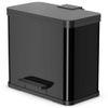 Cubo Con Pedal Oko Trio Plus Tamaño L 3x9 L Negro 0633-260 Hailo