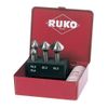 Ruko 102150a - Juego De 4 Avellanadores Cónicos Din 335 Forma C Hss 90° Para Aluminio