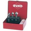 Ruko 102151t - Juego De 4 Avellanadores Cónicos Din 335 Forma C Hss-tin 90°