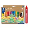 Staedtler Noris Junior 224 C12 - Crayones De Cera Gruesos Para Niños, 12 Colores Surtidos En Caja De Cartón.