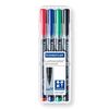 Rotulador Staedtler Lumocolor Retroproyeccion Punta De Fibra Permanente 317 Wp Estuche 4 Colores Punta Media