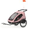 2 En 1 Remolque Para Bicicleta  Y Silla De Paseo Dryk Rosa De Hauck